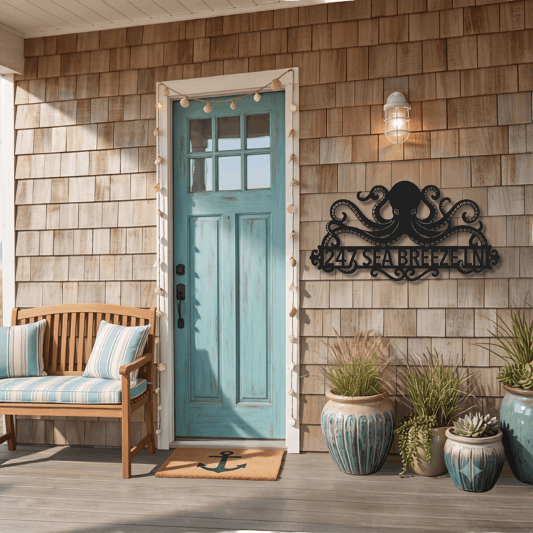 Olive branch decor address sign