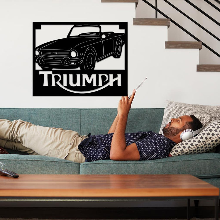 Triumph vintage metal art
