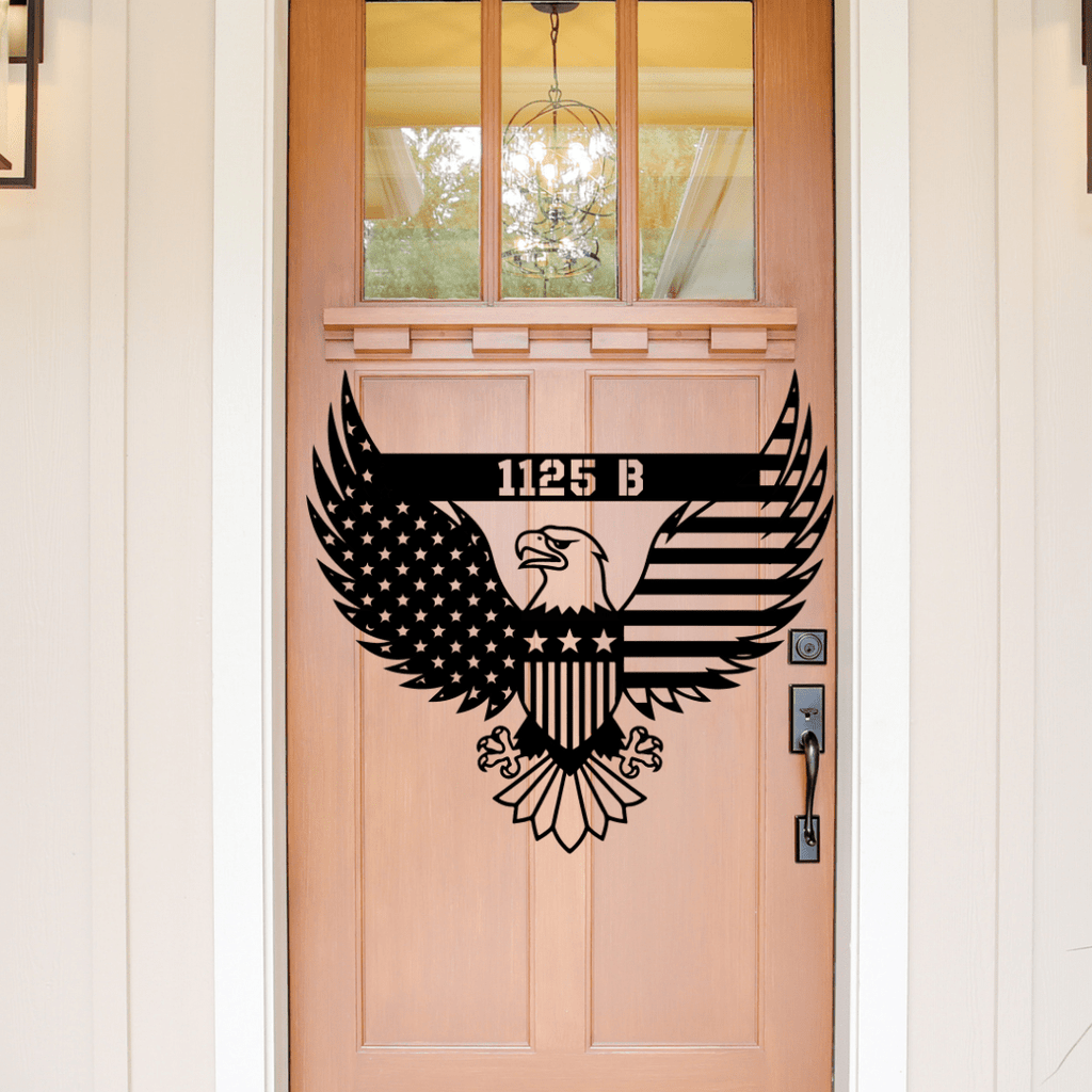 Personalized Eagle & American Flag - Country Proud USA