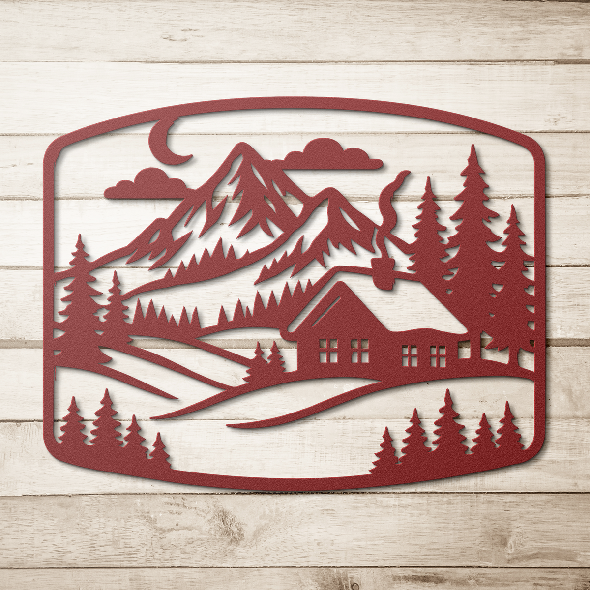 Cozy_Mountain_Lodge_Metal_Art_Red_Simple_Wood_BKGD_Mockup.png