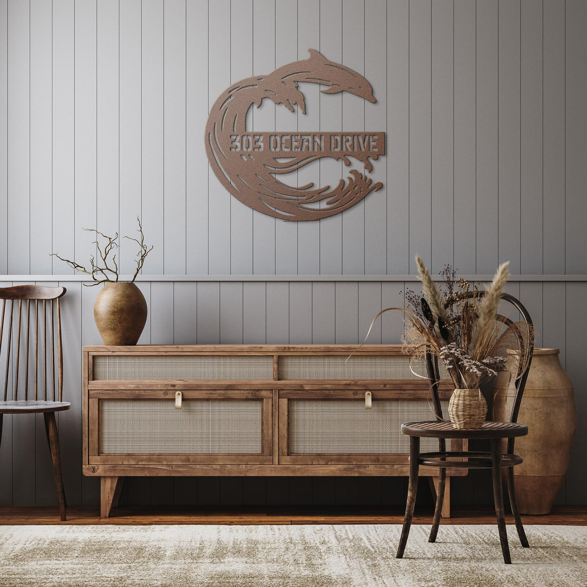 Custom_Dolphin_Bar_Address_Sign_Copper_Rustic_Hallway_Mockup_15550176