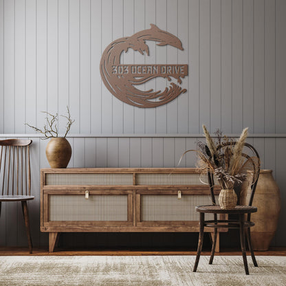 Custom_Dolphin_Bar_Address_Sign_Copper_Rustic_Hallway_Mockup_15550176