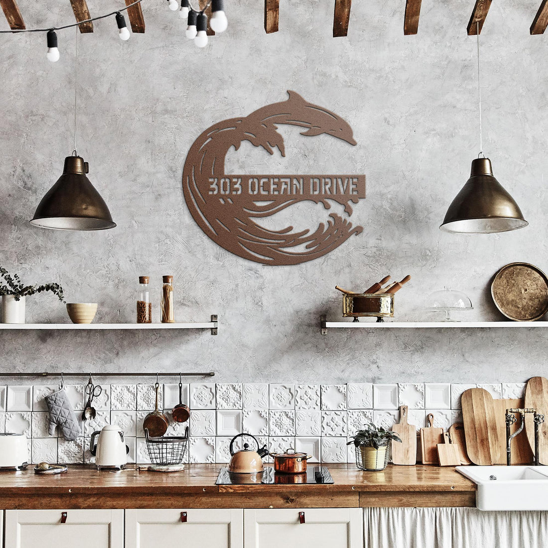 Custom_Dolphin_Bar_Address_Sign_Copper_Rustic_Kitchen_Mockup_15550175