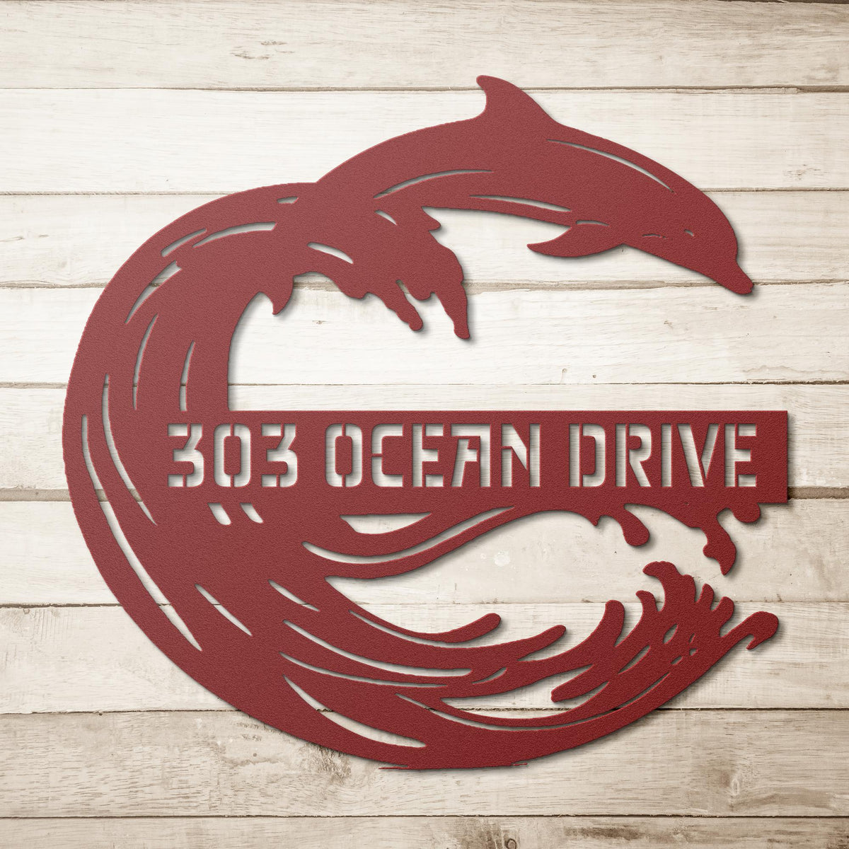 Custom_Dolphin_Bar_Address_Sign_Red_Simple_Wood_BKGD_Mockup_15550171