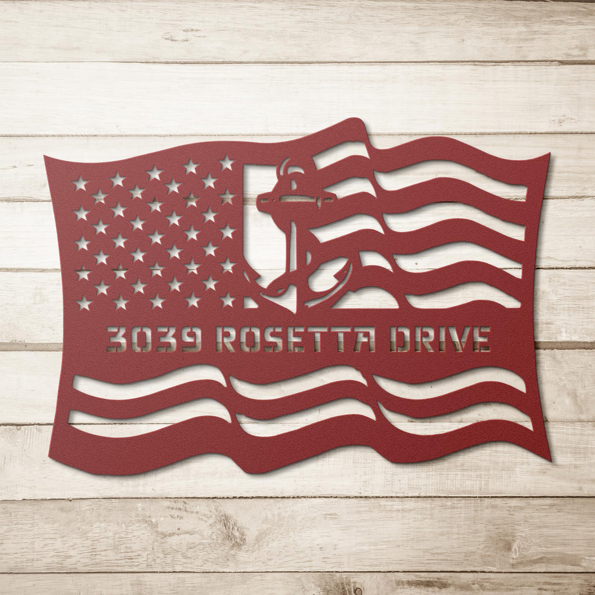 Custom_Navy_Anchor_Address_Sign_Red_Simple_Wood_BKGD_Mockup_15560636