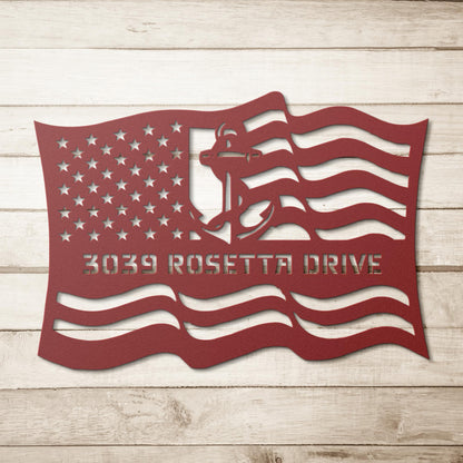 Custom_Navy_Anchor_Address_Sign_Red_Simple_Wood_BKGD_Mockup_15560636