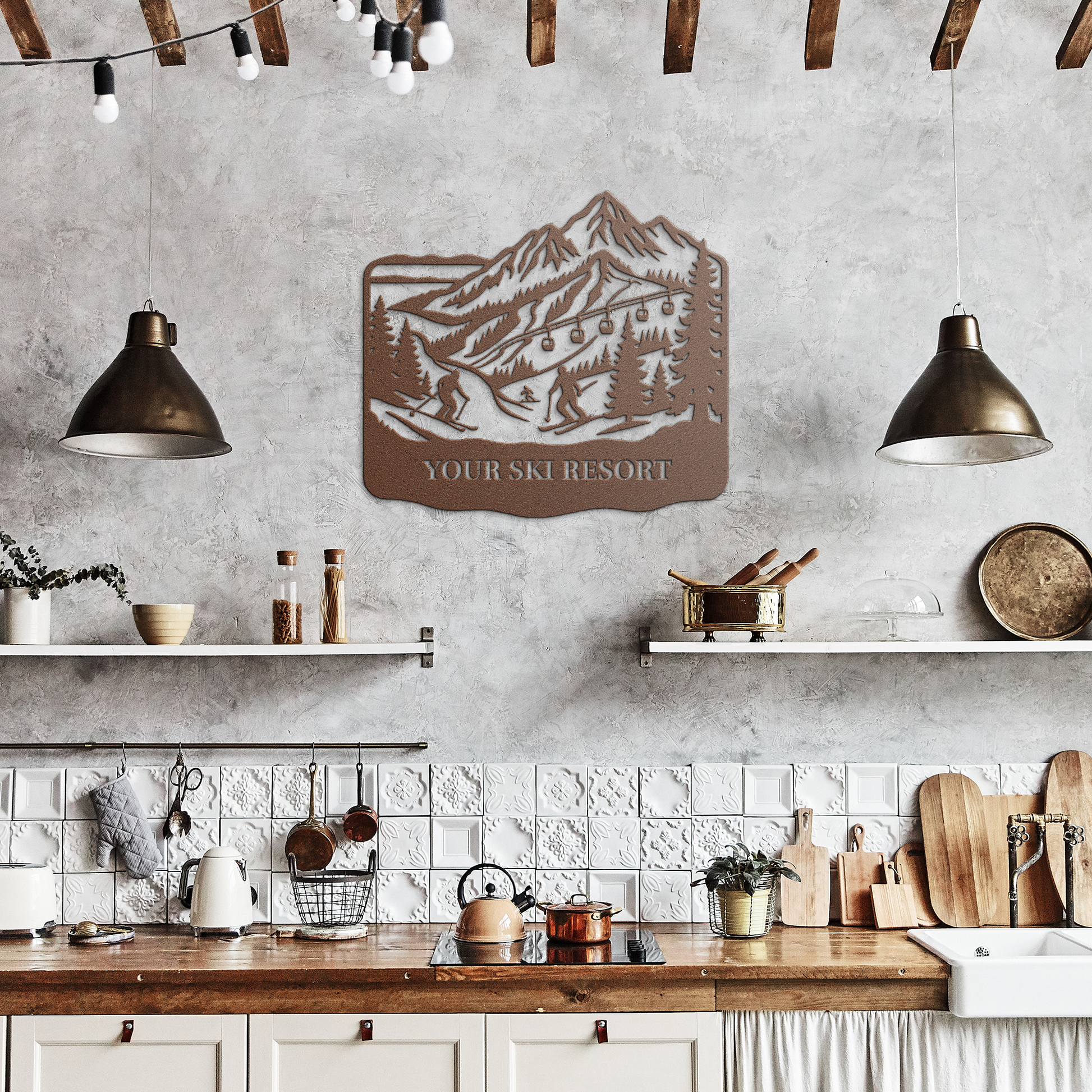 Custom_Ski_Resort_Metal_Wall_Art_Copper_Rustic_Kitchen_Mockup.png