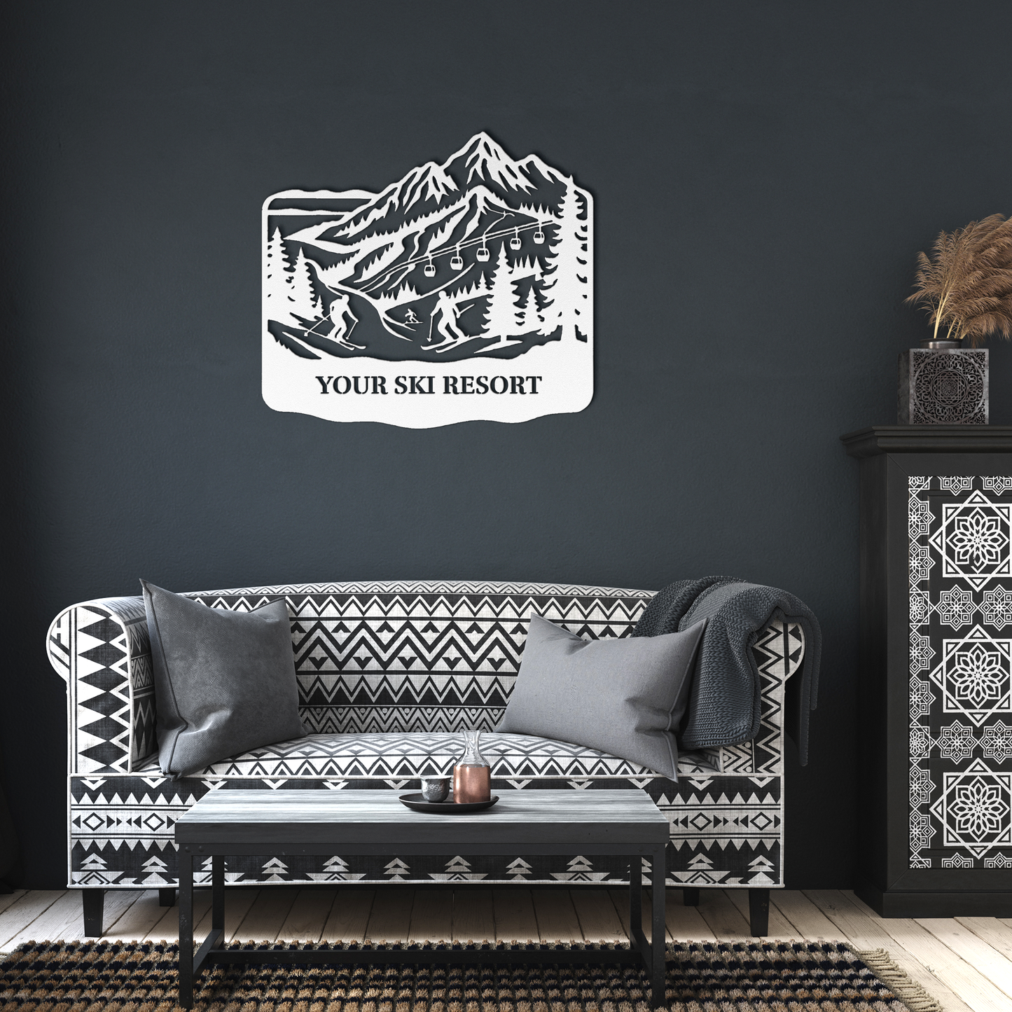 Custom_Ski_Resort_Metal_Wall_Art_White_Dark_Living_Room_Mockup.png