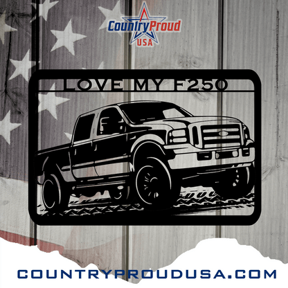 Personalized Ford F250 Truck Lover Metal Art
