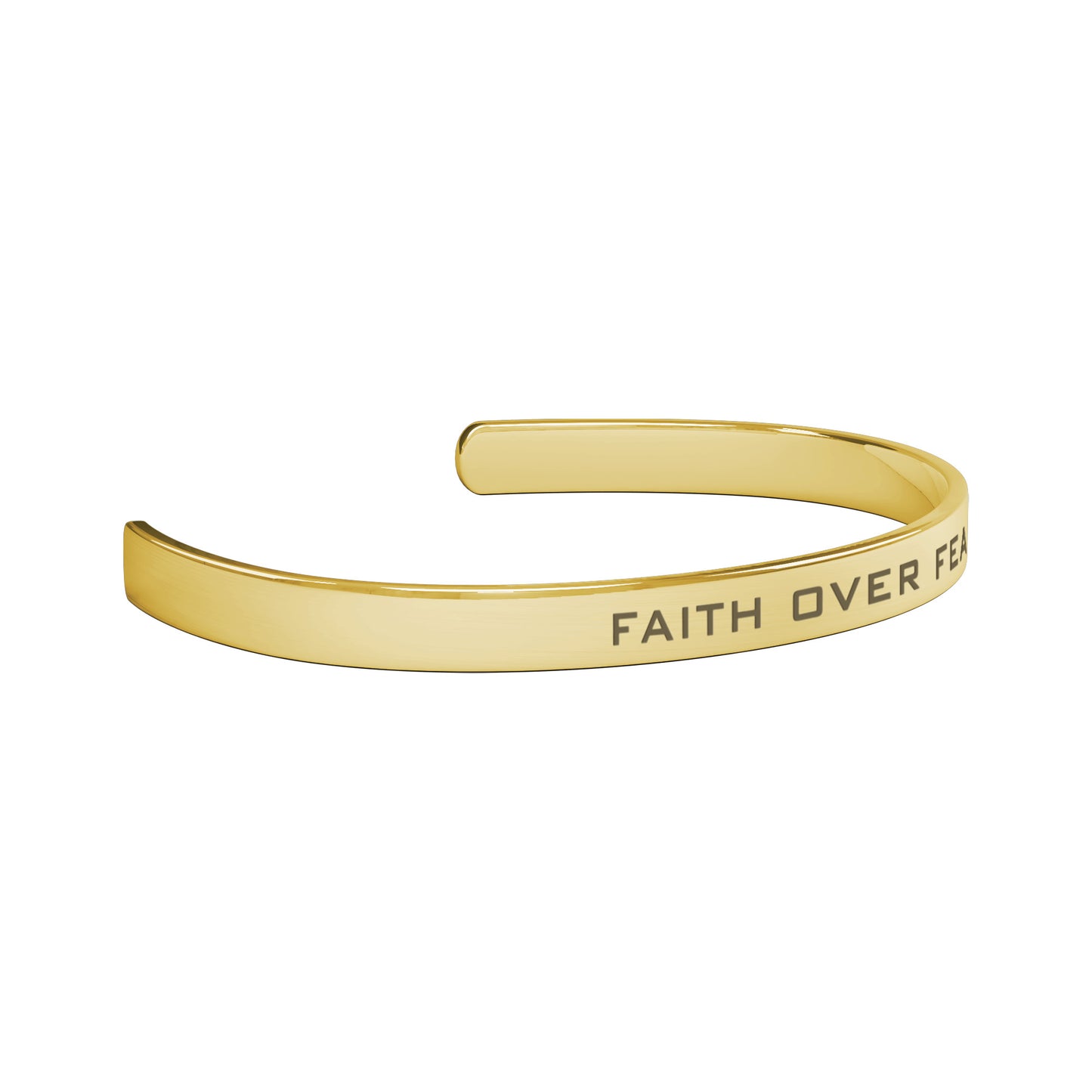 Personalizable Faith Over Fear Cuff Bracelet