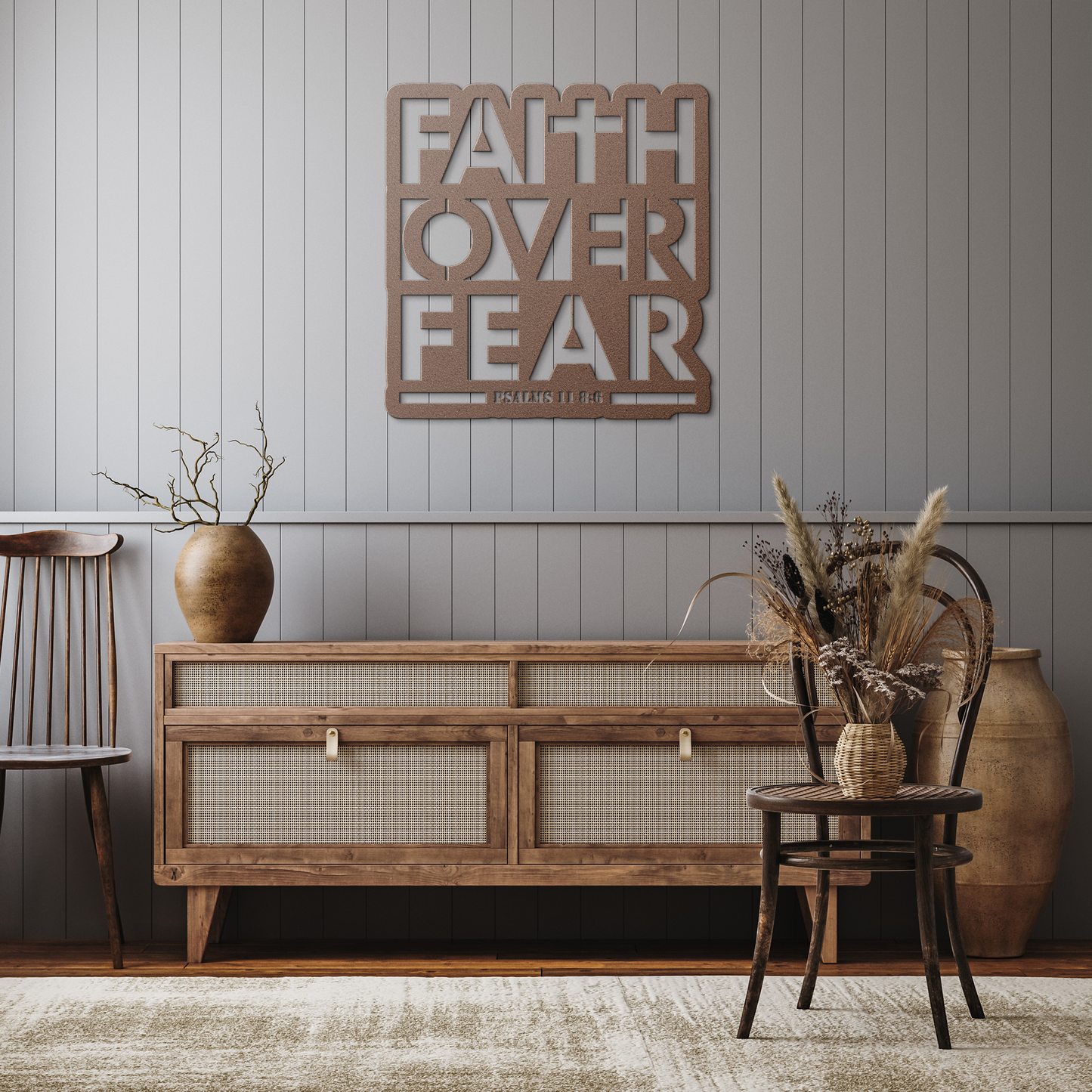 Faith_Over_Fear__Inspirational_Metal__Copper_Rustic_Hallway_Mockup.png