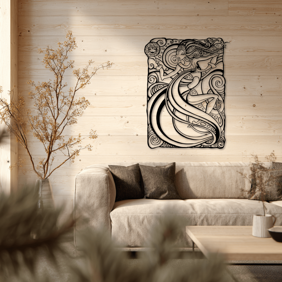 Personalized Elegant Mermaid Metal Wall Art