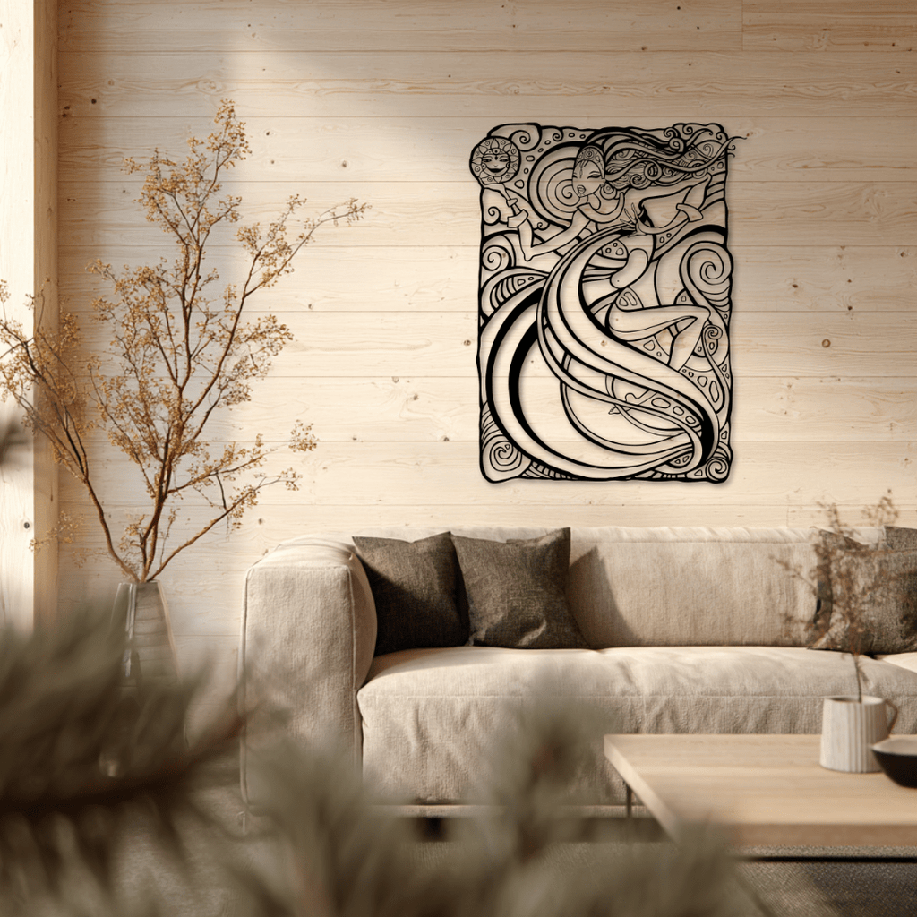 Elegant Mermaid Metal Wall Art