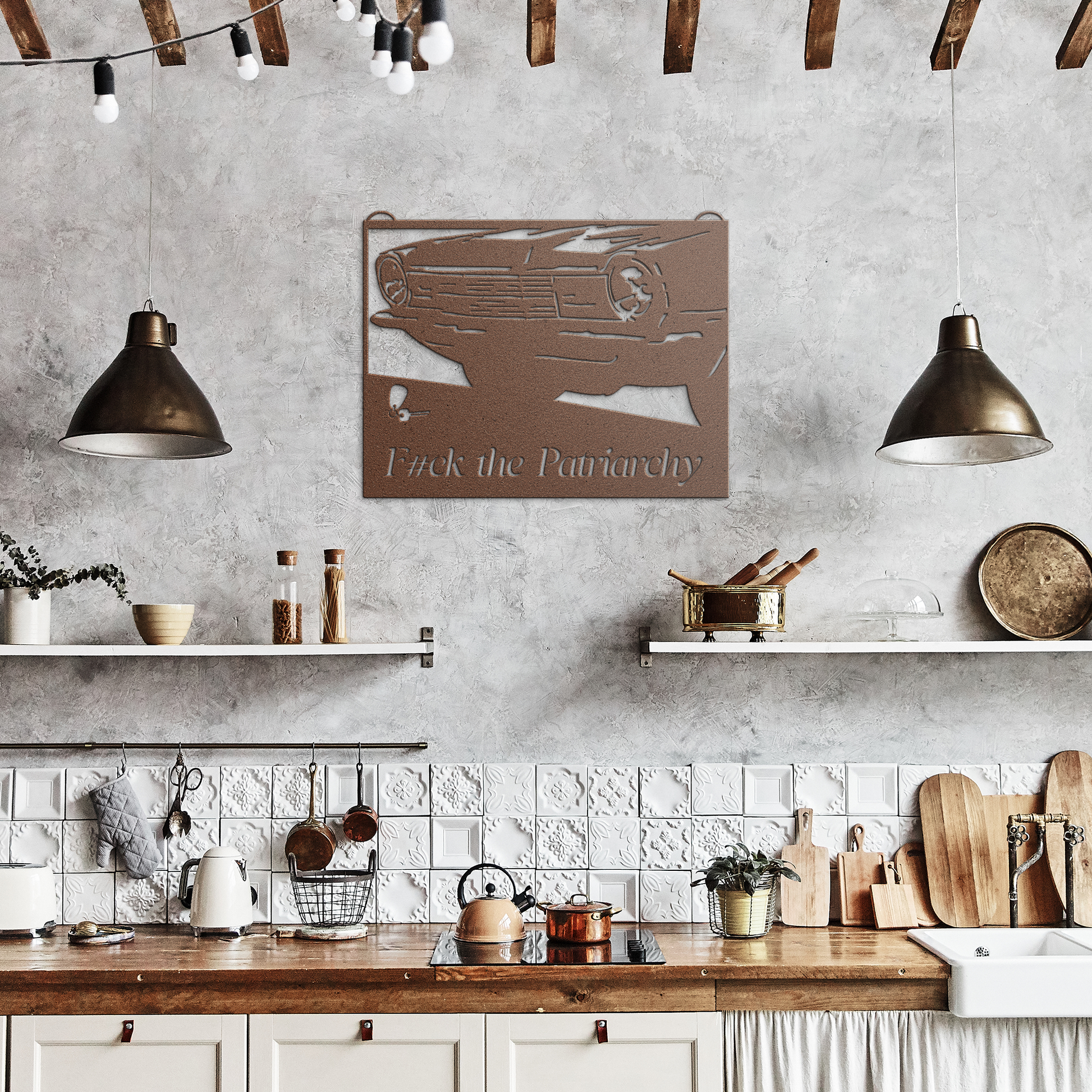 Fck_the_Patriarchy_Car_Keys_Metal_Wall__Copper_Rustic_Kitchen_Mockup.png