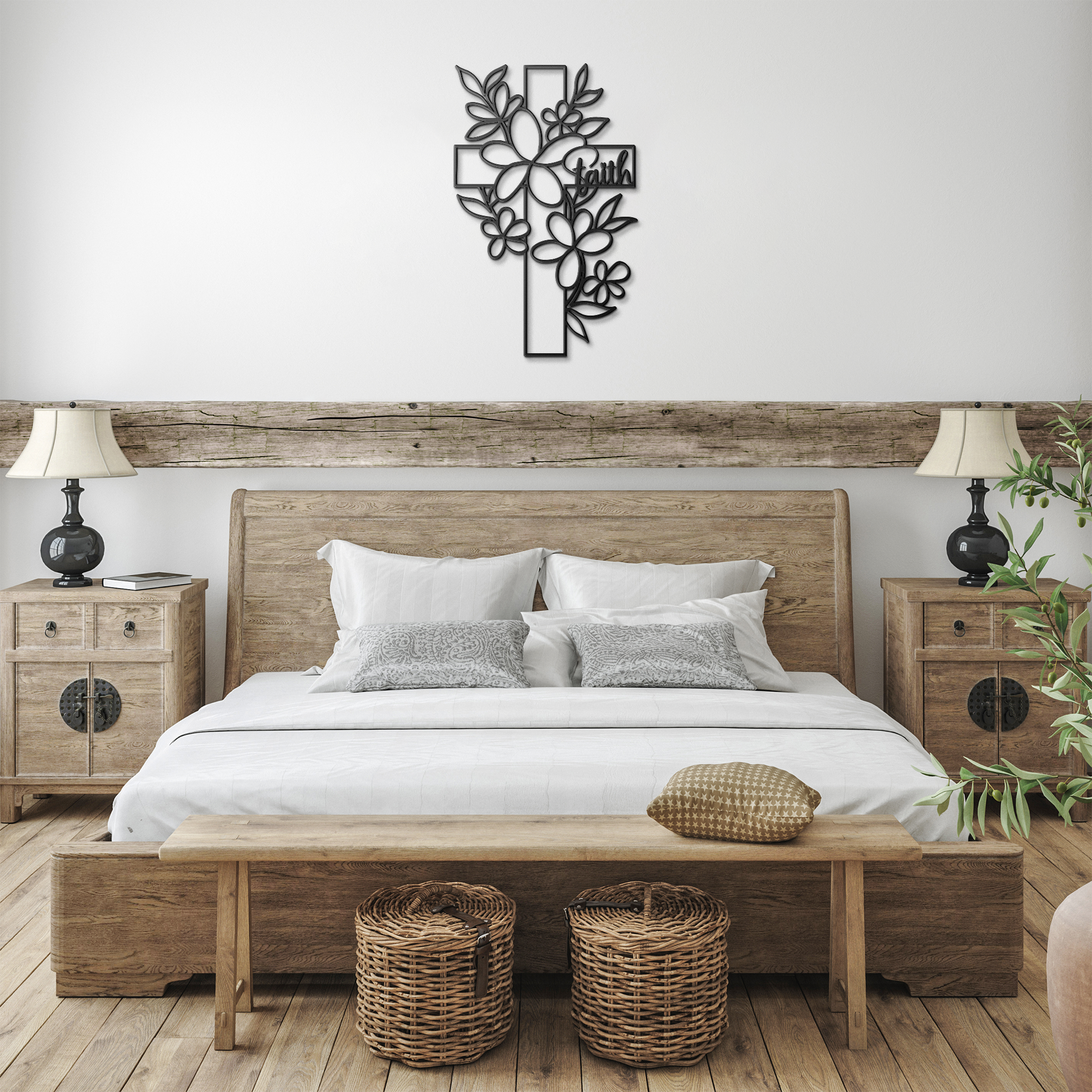 Floral_Faith_Cross_Metal_Wall_Art_Black_Farmhouse_Bedroom_Mockup.png