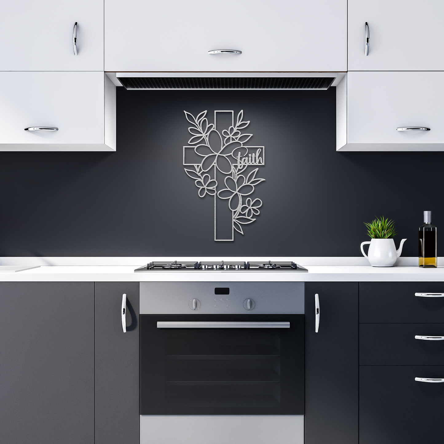 Floral_Faith_Cross_Metal_Wall_Art_Silver_Dark_Kitchen_Mockup.png
