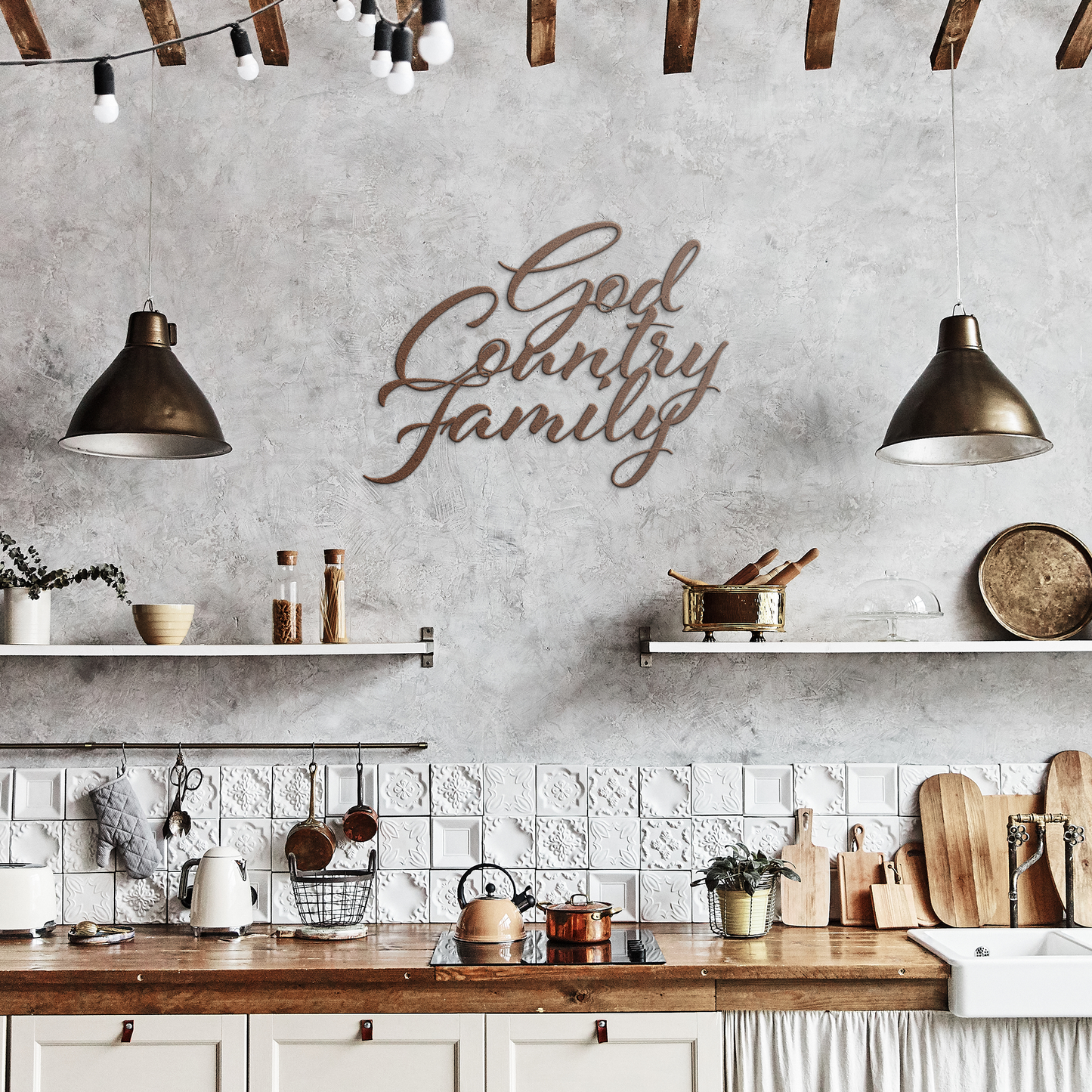 God_Country_Family_Metal_Script_Wall_A_Copper_Rustic_Kitchen_Mockup.png