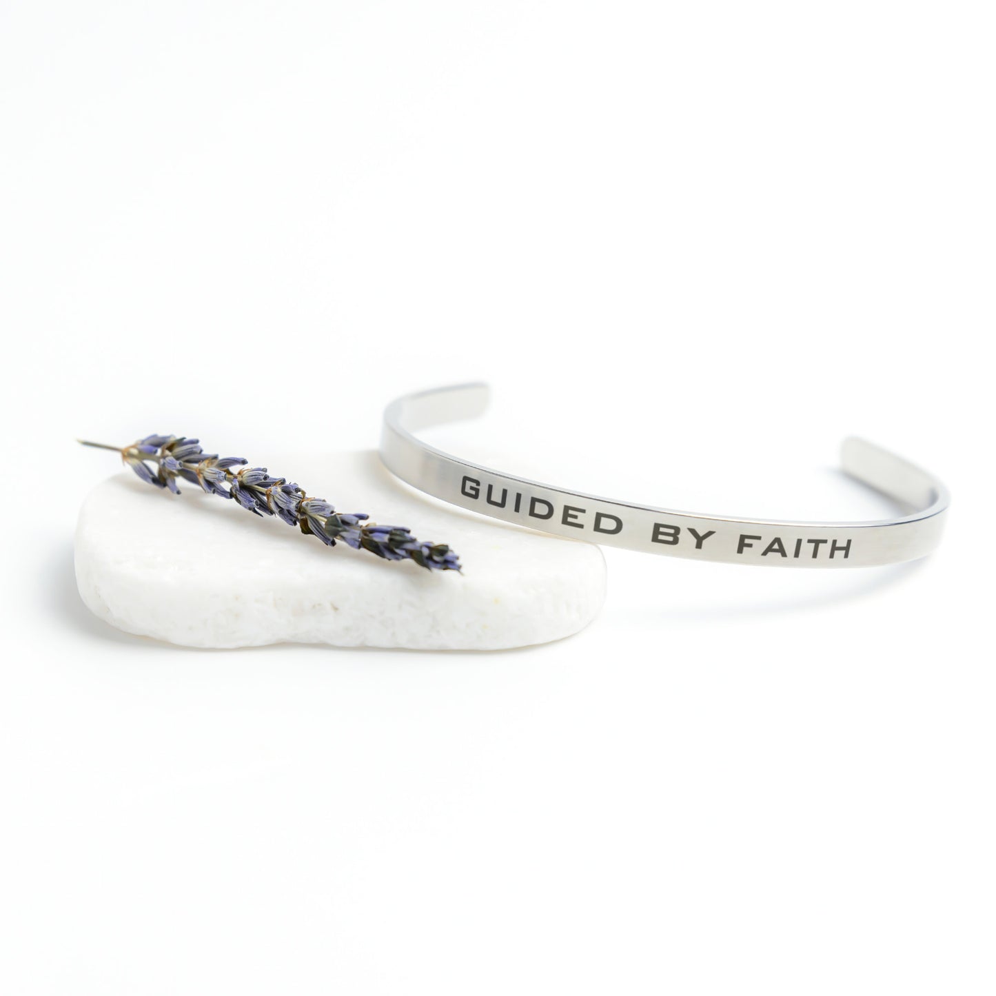 Personalizable Guided By Faith Cuff Bracelet