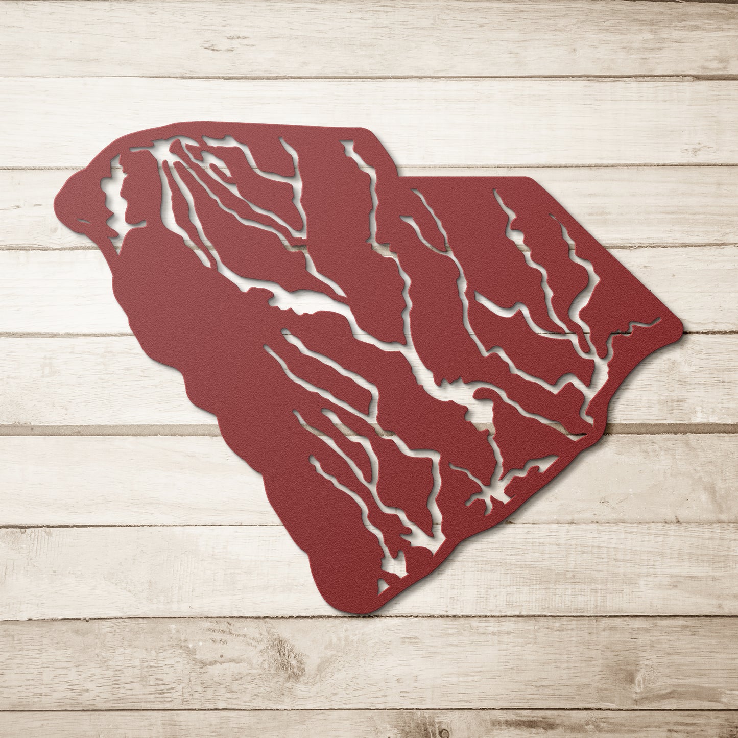 Hydrological_map_of_South_Carolina_Metal_Red_Simple_Wood_BKGD_Mockup.png
