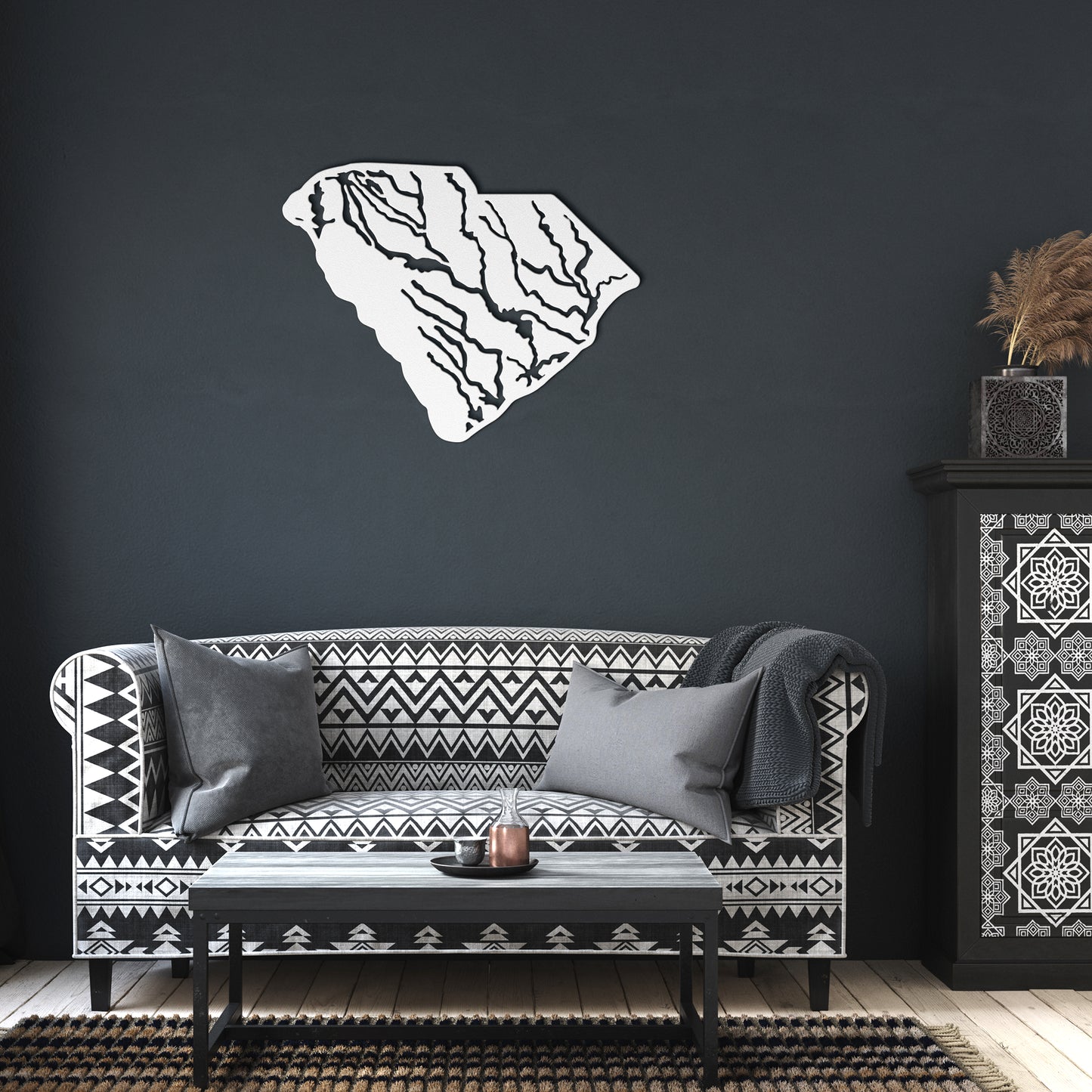 Hydrological_map_of_South_Carolina_Metal_White_Dark_Living_Room_Mockup.png