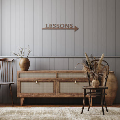 Lessons and Arrow Personalizable Metal Wall Art
