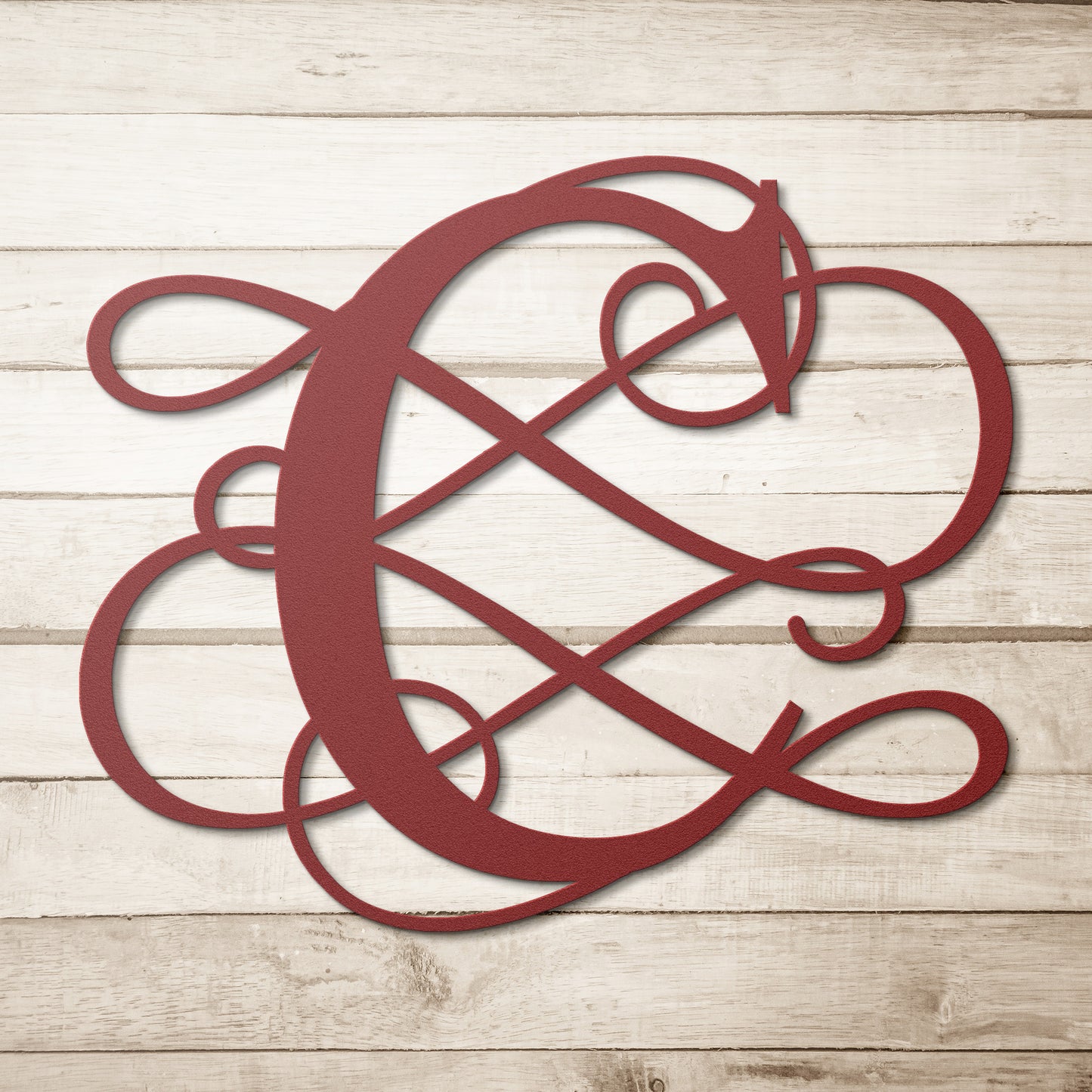 Letter C, Your Initial, Swirl Letters, Monogram, Metal Signs, Rustic Sign, Wall Art, Wall Decor