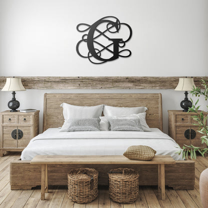 Letter G, Your Initial, Swirl Letters, Monogram, Metal Signs, Rustic Sign, Wall Art, Wall Decor