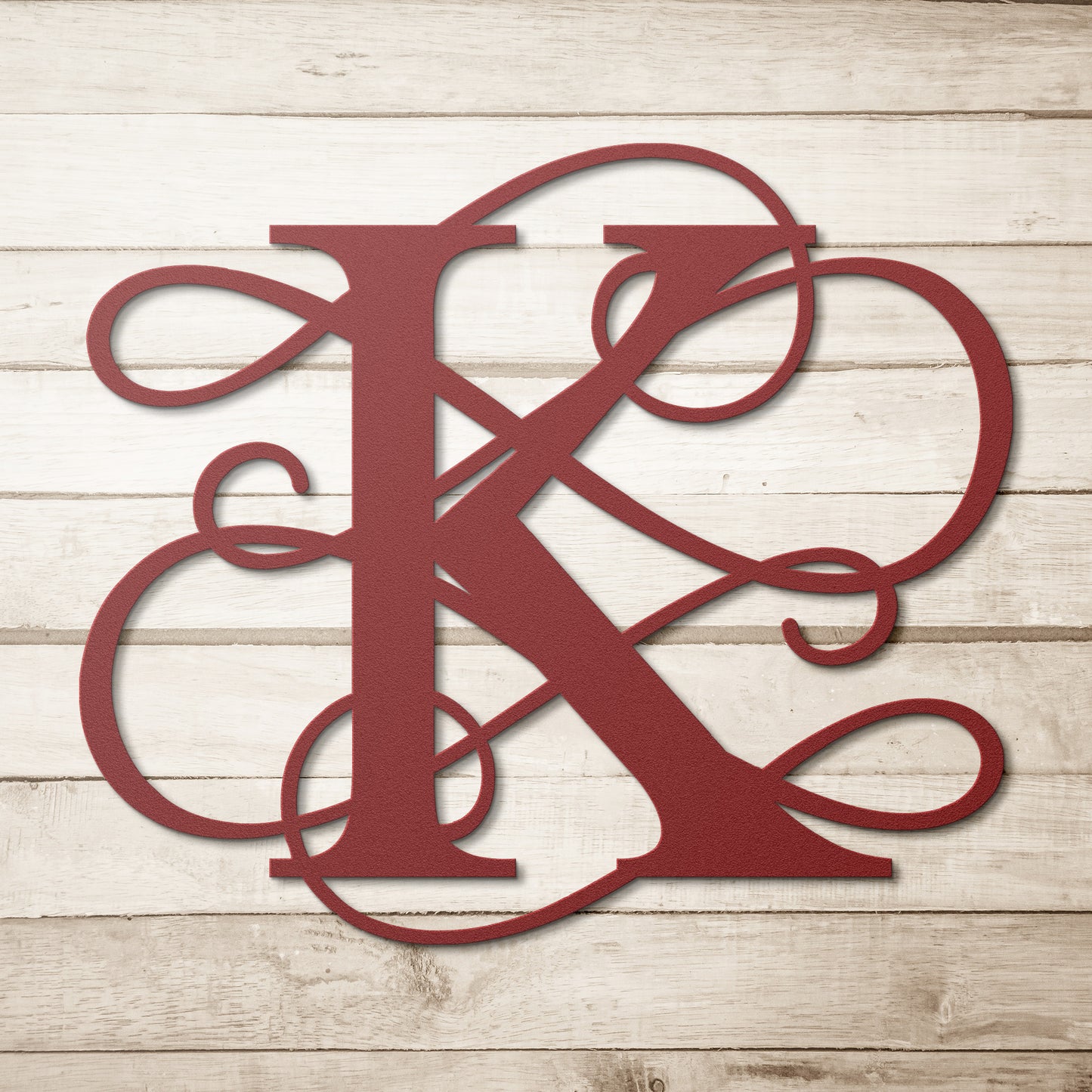 Letter K, Your Initial, Swirl Letters, Monogram, Metal Signs, Rustic Sign, Wall Art, Wall Decor