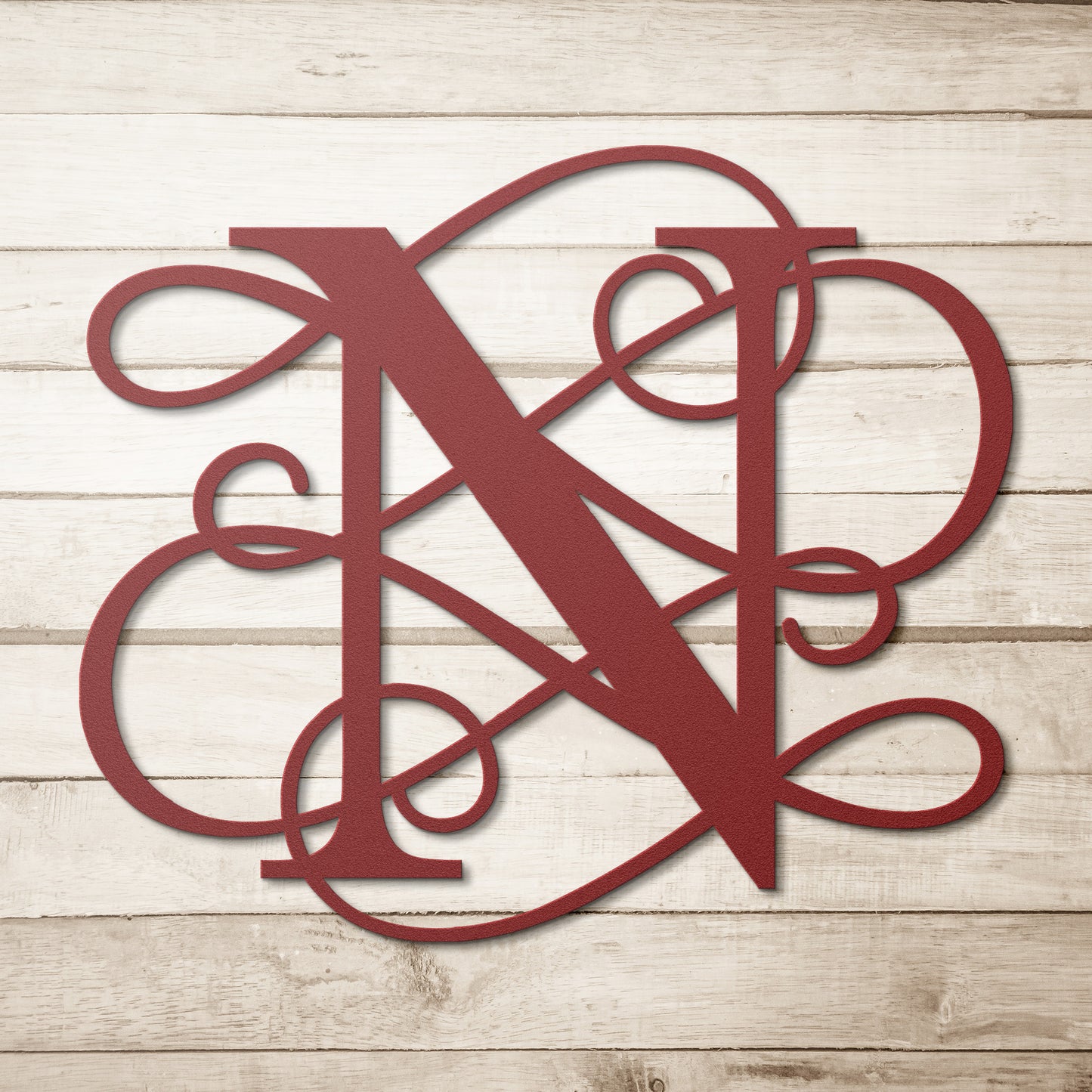 Letter N, Your Initial, Swirl Letters, Monogram, Metal Signs, Rustic Sign, Wall Art, Wall Decor