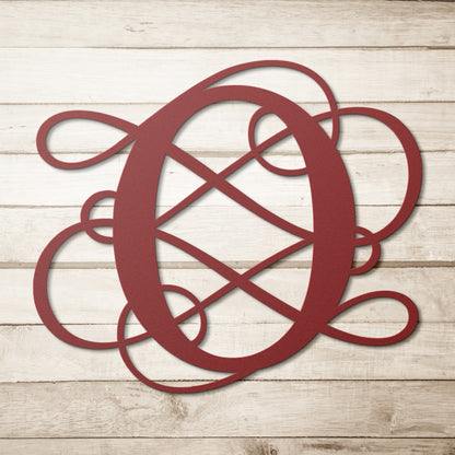Letter O, Your Initial, Swirl Letters, Monogram, Metal Signs, Rustic Sign, Wall Art, Wall Decor