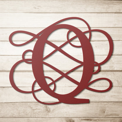 Letter Q, Your Initial, Swirl Letters, Monogram, Metal Signs, Rustic Sign, Wall Art, Wall Decor