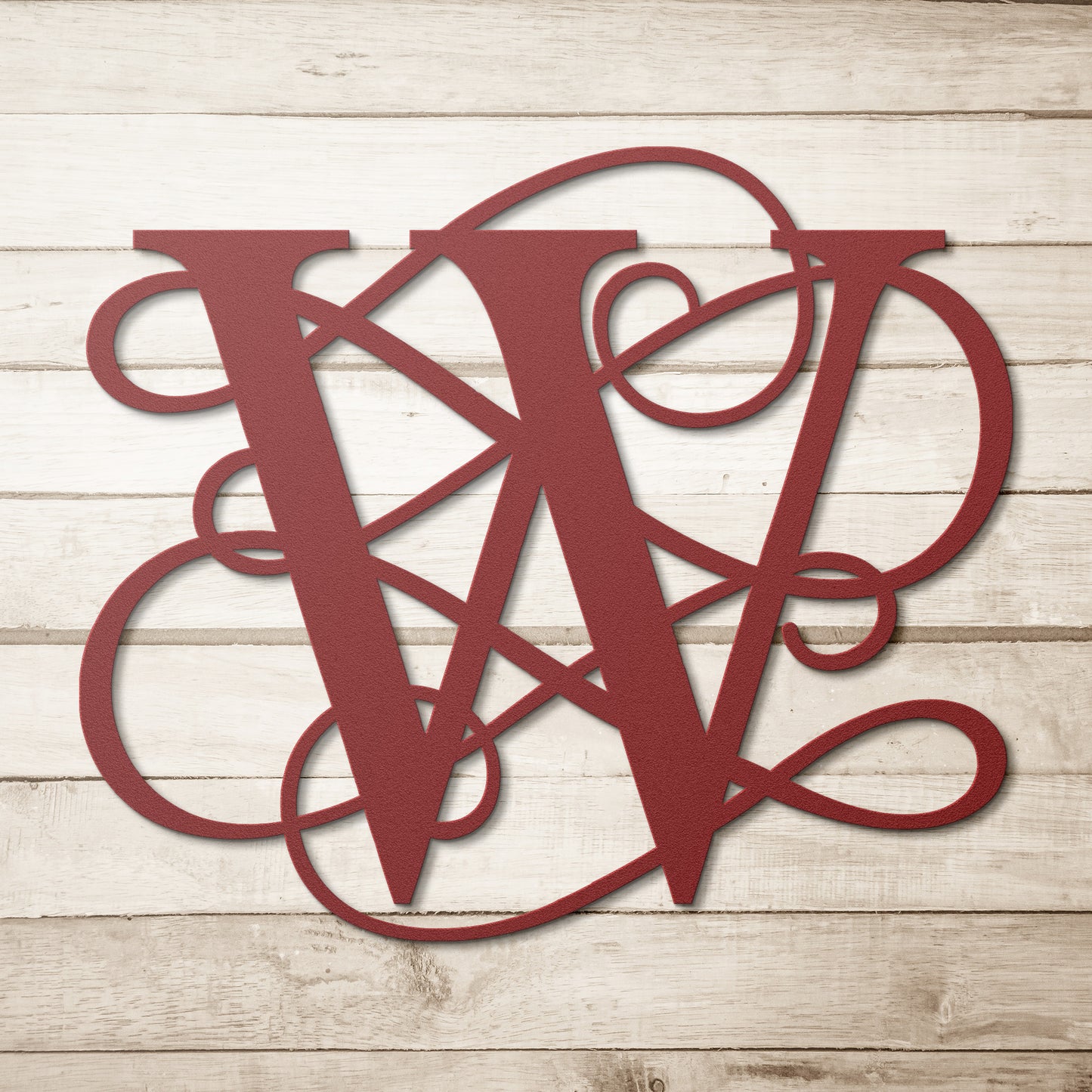 Letter W, Your Initial, Swirl Letters, Monogram, Metal Signs, Rustic Sign, Wall Art, Wall Decor