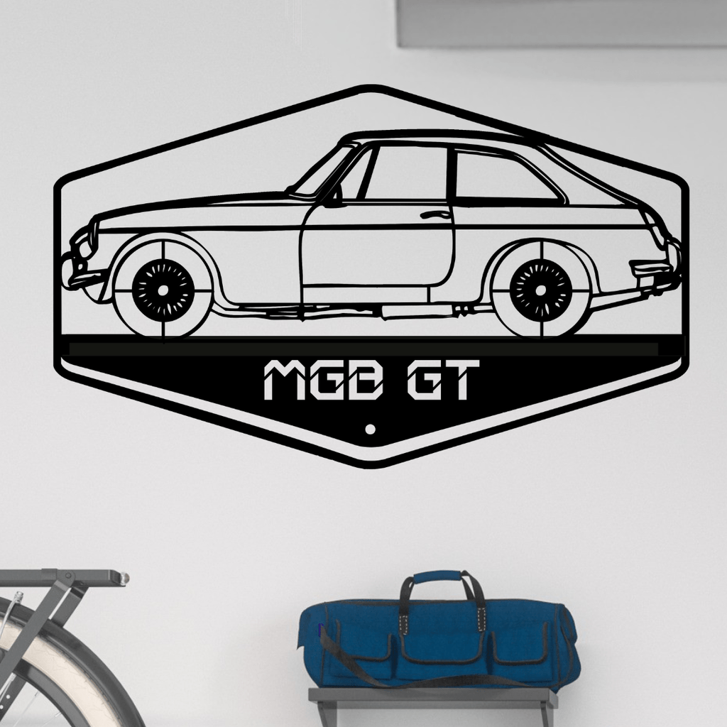 MGB GT Car Metal Wall Art - Country Proud USA