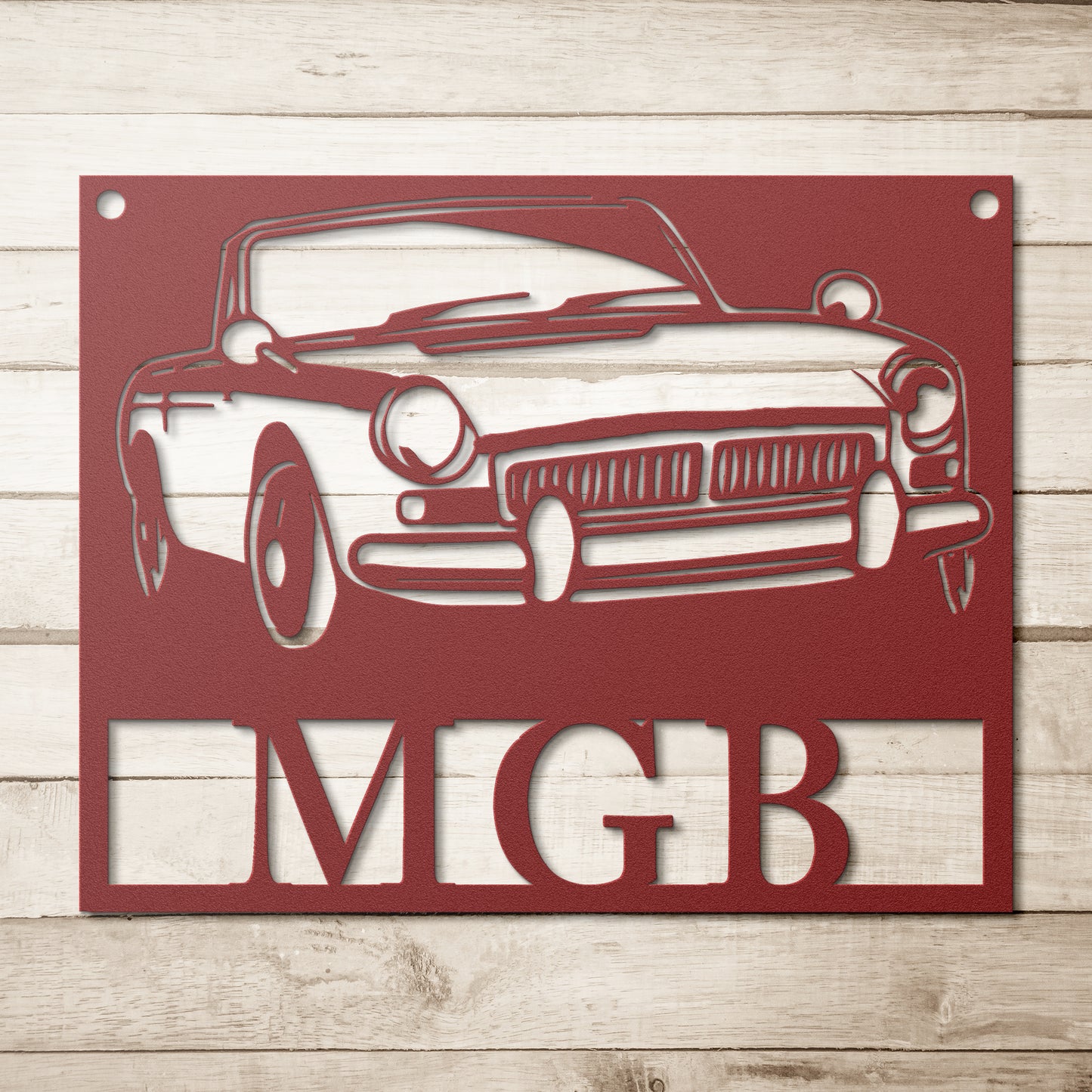 Vintage British Car MGB Metal Wall Art - Country Proud USA