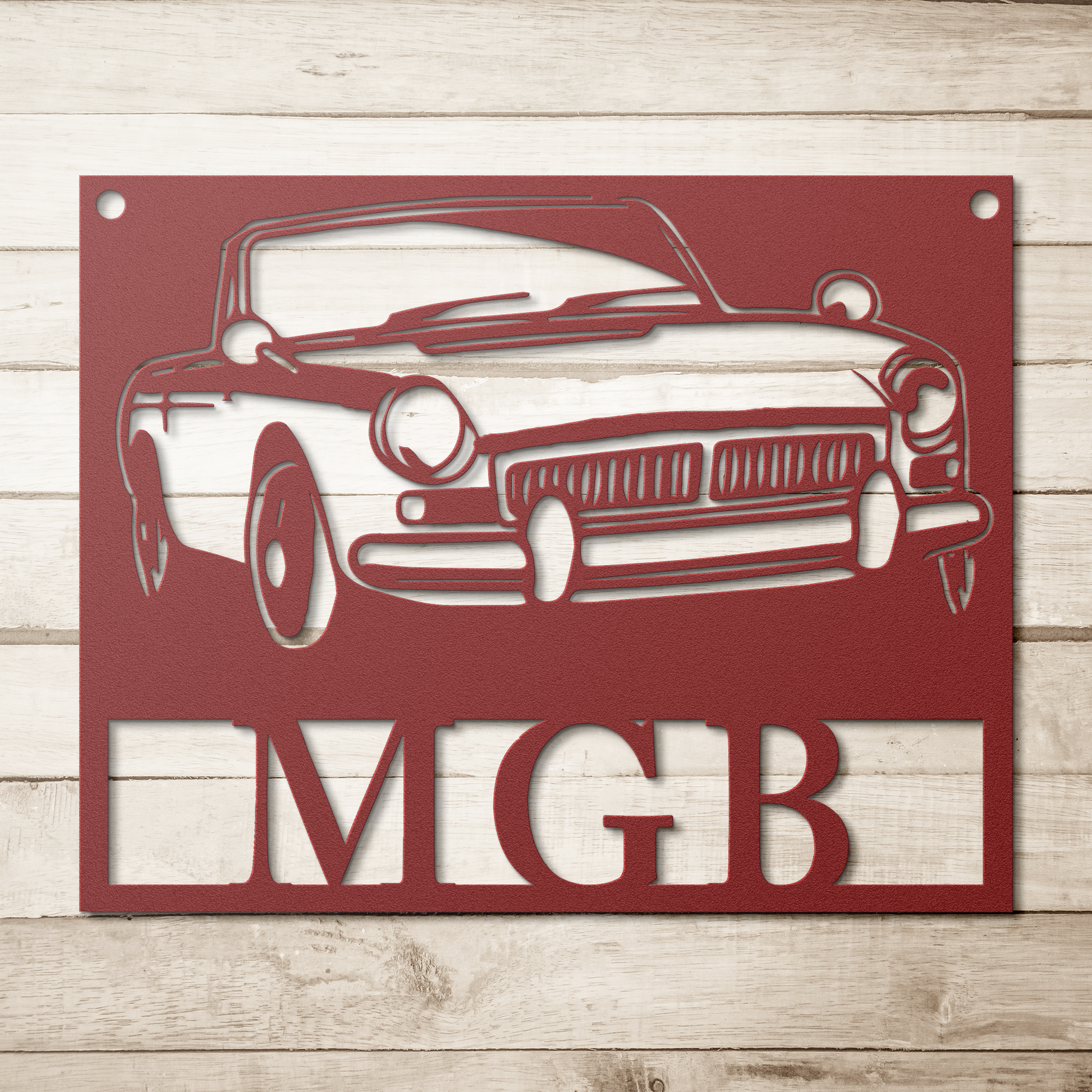 Vintage British Car MGB Metal Wall Art - Country Proud USA