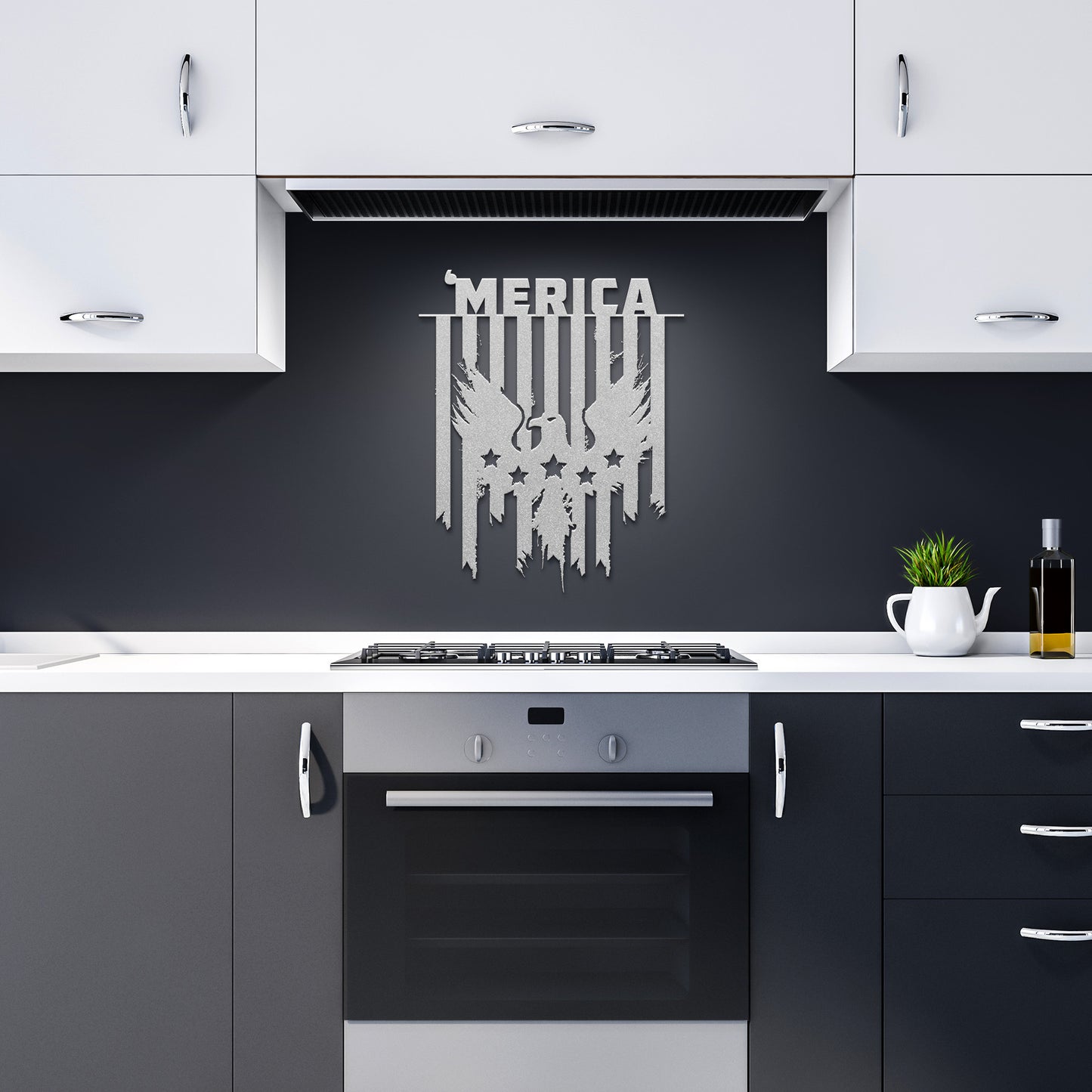 'Merica Grunge Eagle & Flag Metal Art