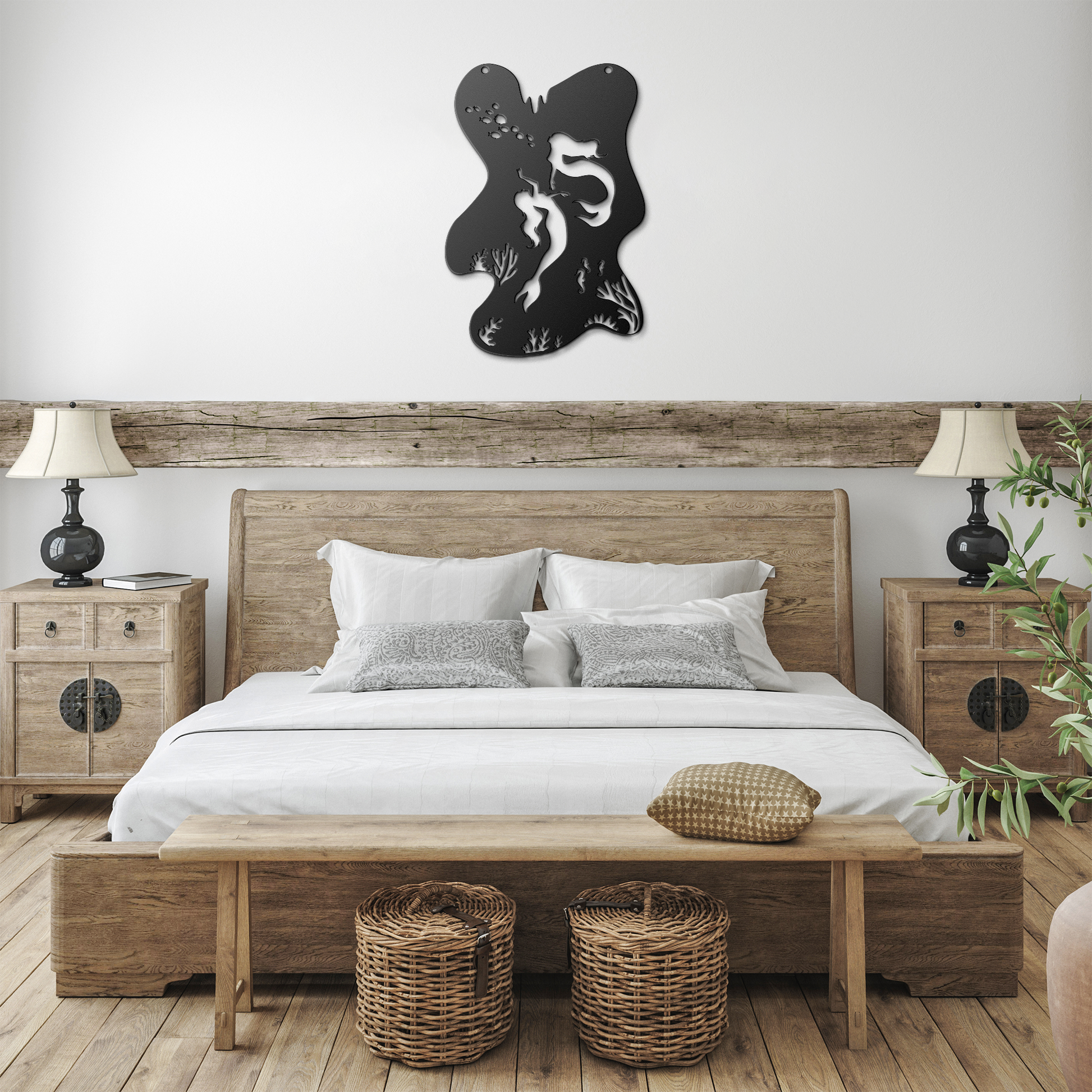 Mermaid_Dreams_Metal_Wall_Art_Black_Farmhouse_Bedroom_Mockup.png