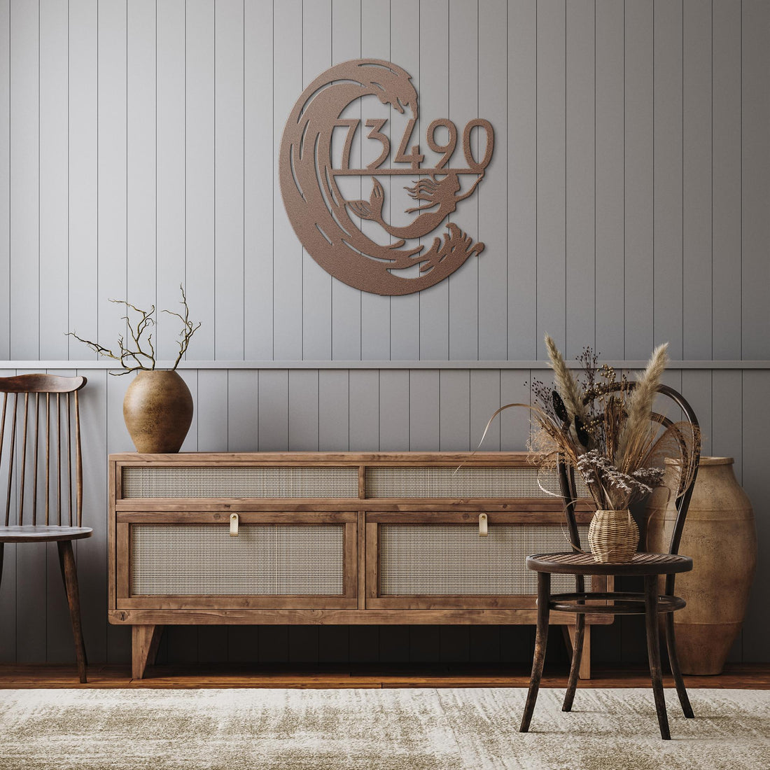 Mermaid_Magic_Address_Sign_Copper_Rustic_Hallway_Mockup_15548925