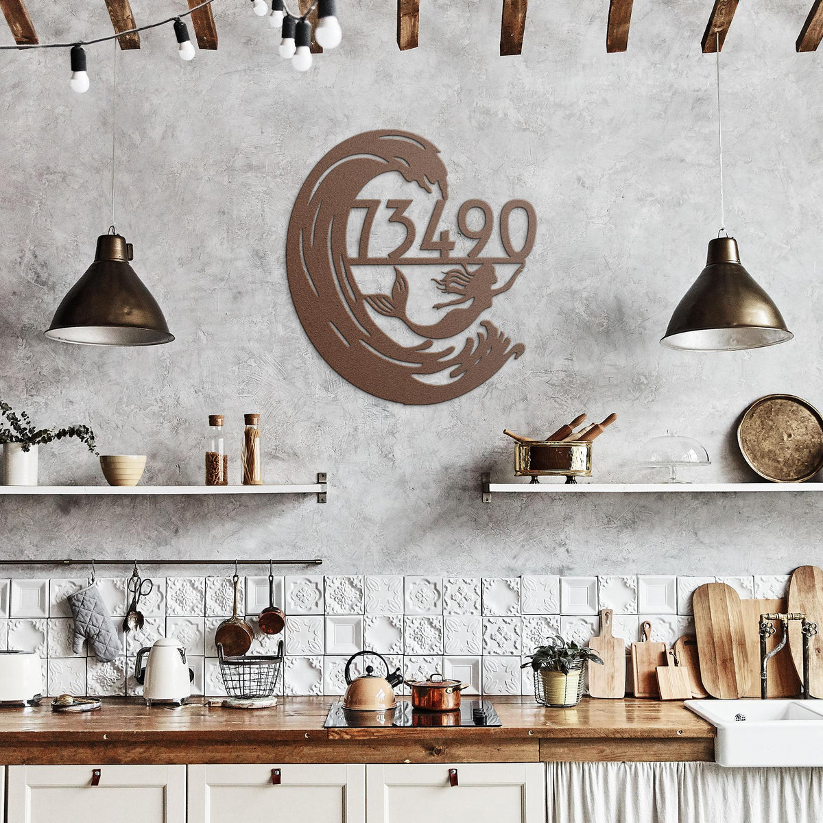 Mermaid_Magic_Address_Sign_Copper_Rustic_Kitchen_Mockup_15548924