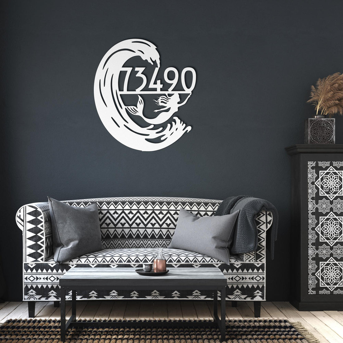Mermaid_Magic_Address_Sign_White_Dark_Living_Room_Mockup_15548922