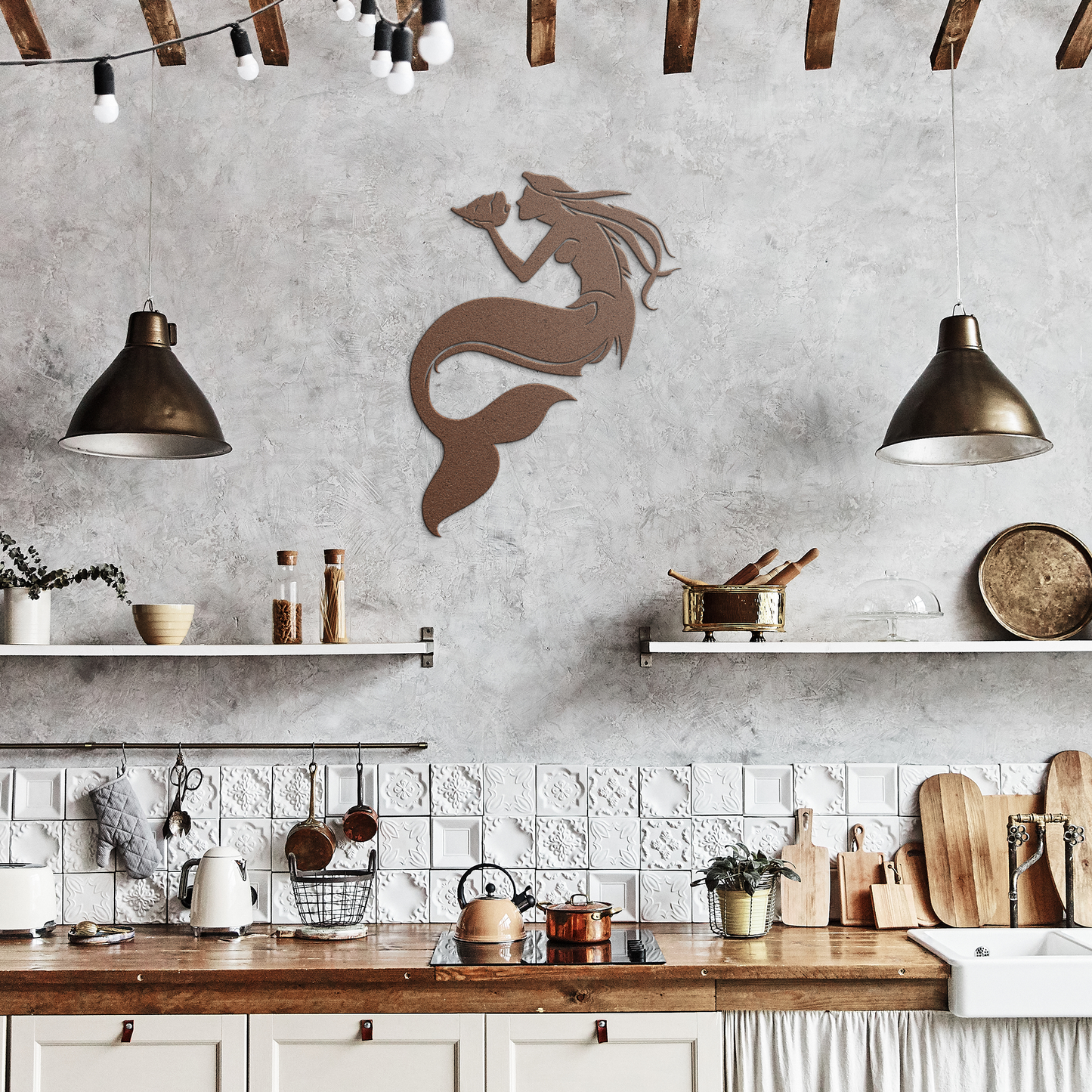 Mermaid_with_Conch_Shell_Metal_Wall_Art_Copper_Rustic_Kitchen_Mockup.png