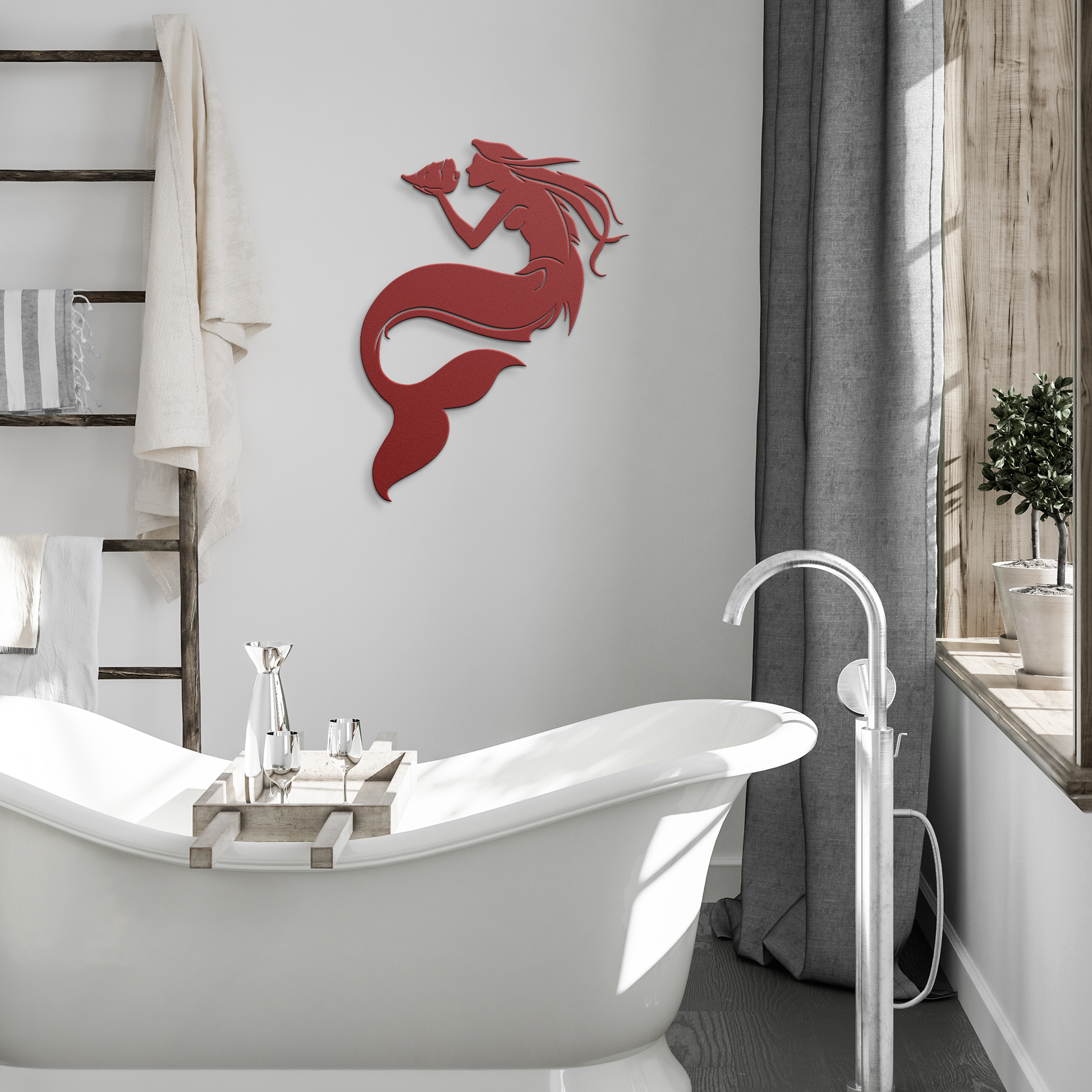 Mermaid_with_Conch_Shell_Metal_Wall_Art_Red_Modern_Bathroom_Mockup.png