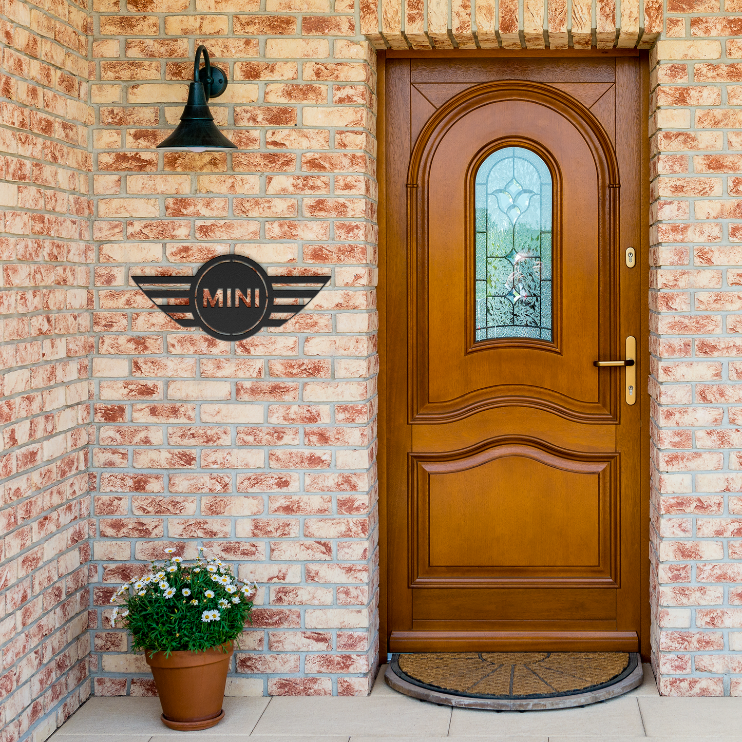Mini_Cooper_Logo_Metal_Wall_Art_Black_Brick_Entrance_Mockup.png