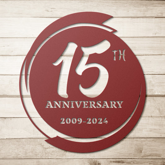 Personalized Anniversary Year and Date Metal Wall Art