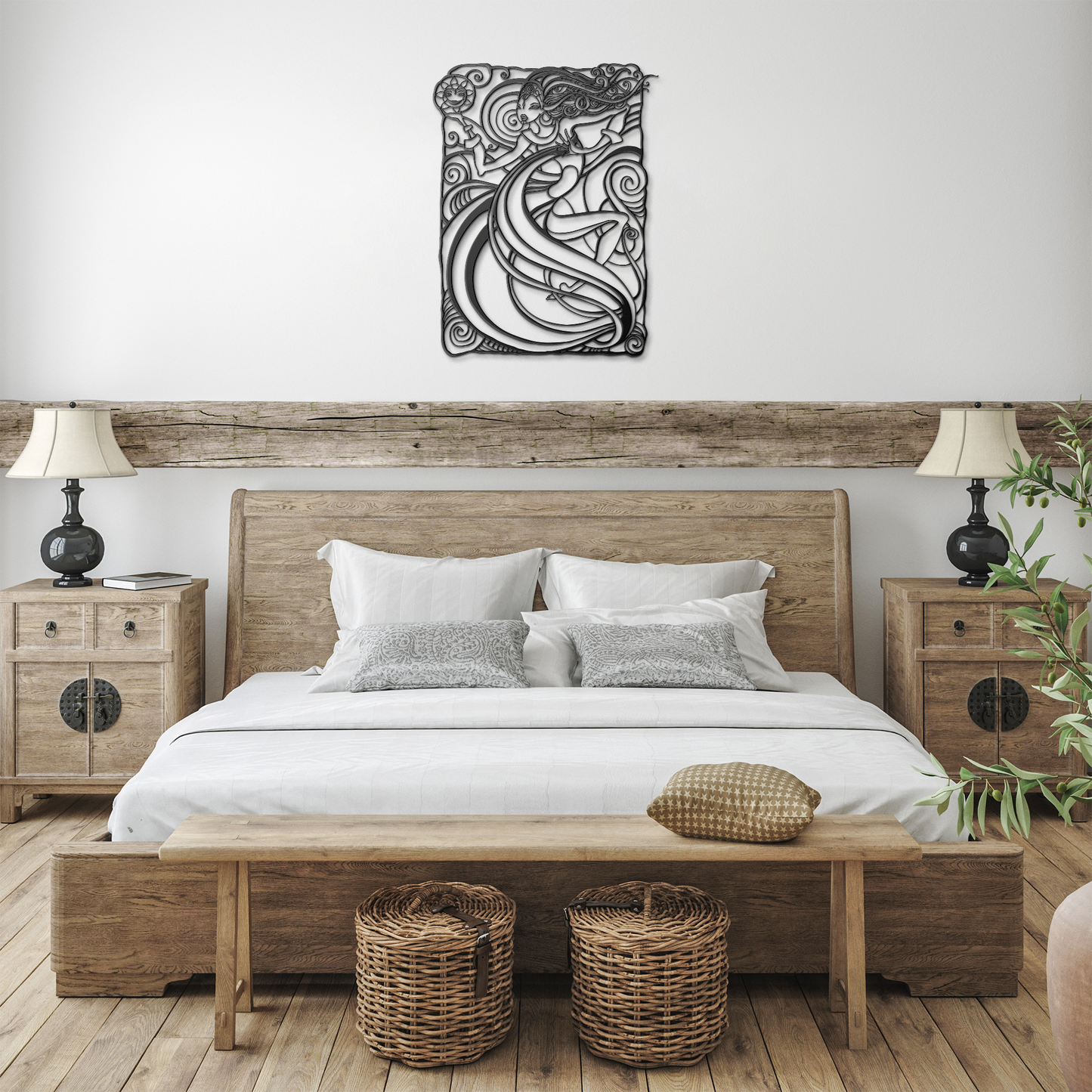 Personalized_Elegant_Mermaid_Metal_Wall__Black_Farmhouse_Bedroom_Mockup.png