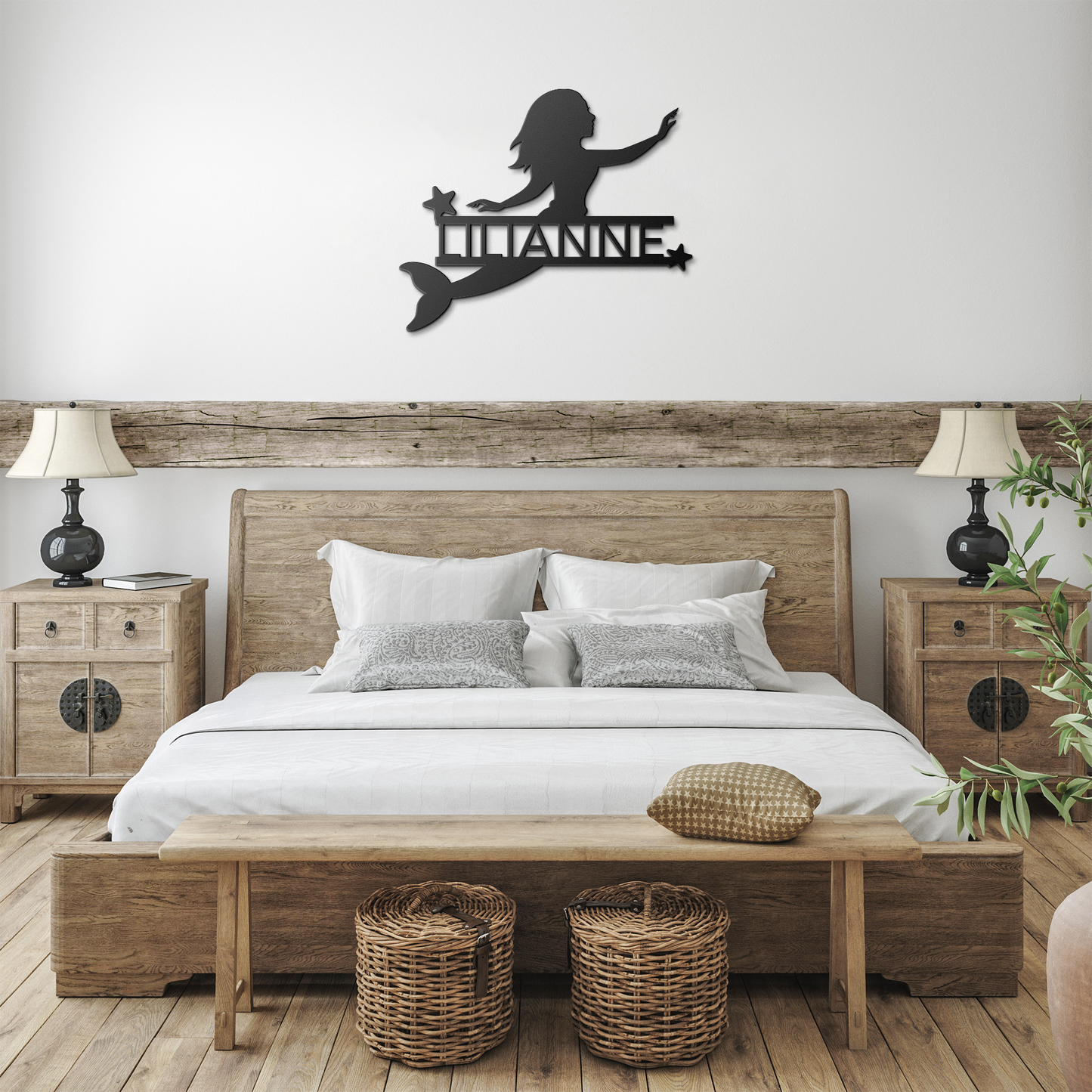 Personalized_Mermaid__Stars_Metal_Wall__Black_Farmhouse_Bedroom_Mockup.png