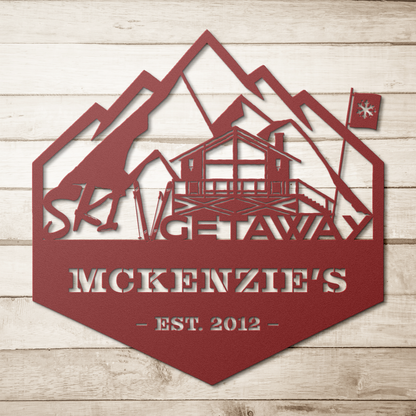 Personalized_Mountain_Cabin_Metal_Wall_A_Red_Simple_Wood_BKGD_Mockup.png
