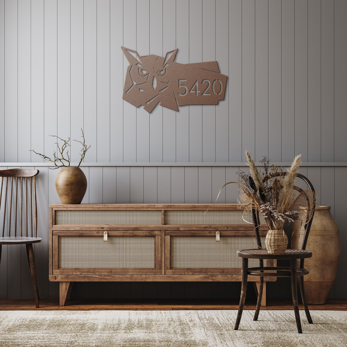Personalized_Owl_Address_Sign_Copper_Rustic_Hallway_Mockup.png_16086272
