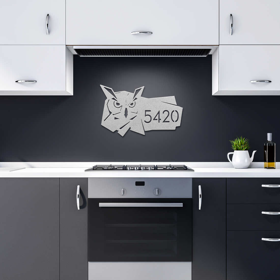 Personalized_Owl_Address_Sign_Silver_Dark_Kitchen_Mockup.png_16086269