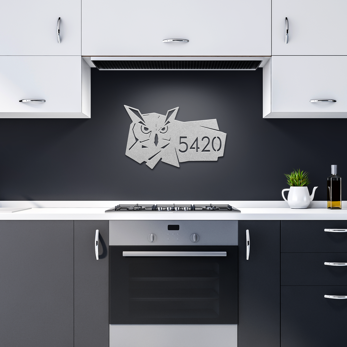 Personalized_Owl_Address_Sign_Silver_Dark_Kitchen_Mockup.png_16086269
